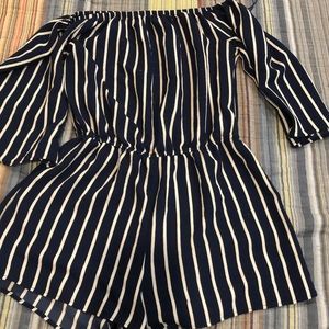 Tripped fashion nova romper